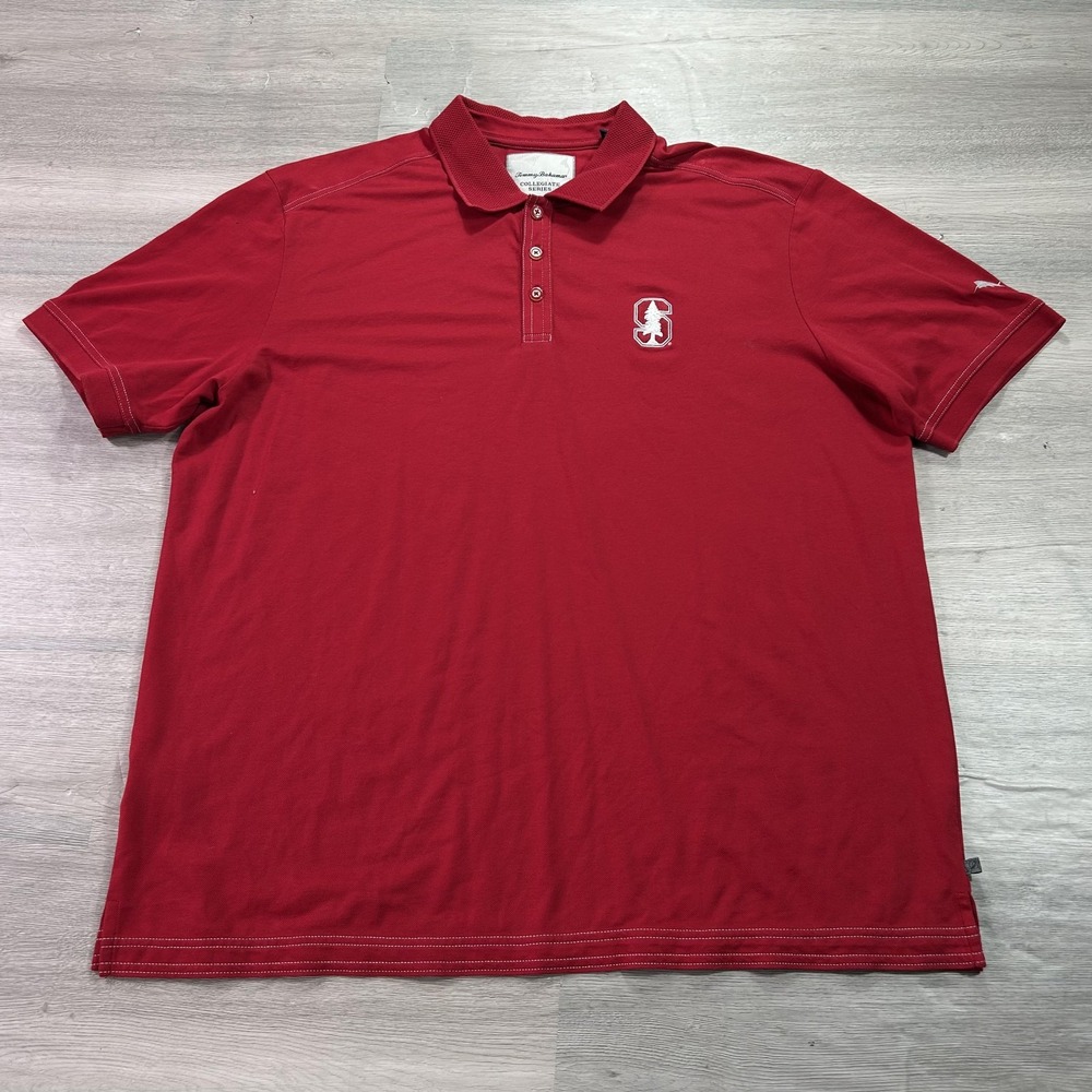 Stanford‎ Cardinal Shirt Mens XL Red NCAA Football Polo Collegiate Series